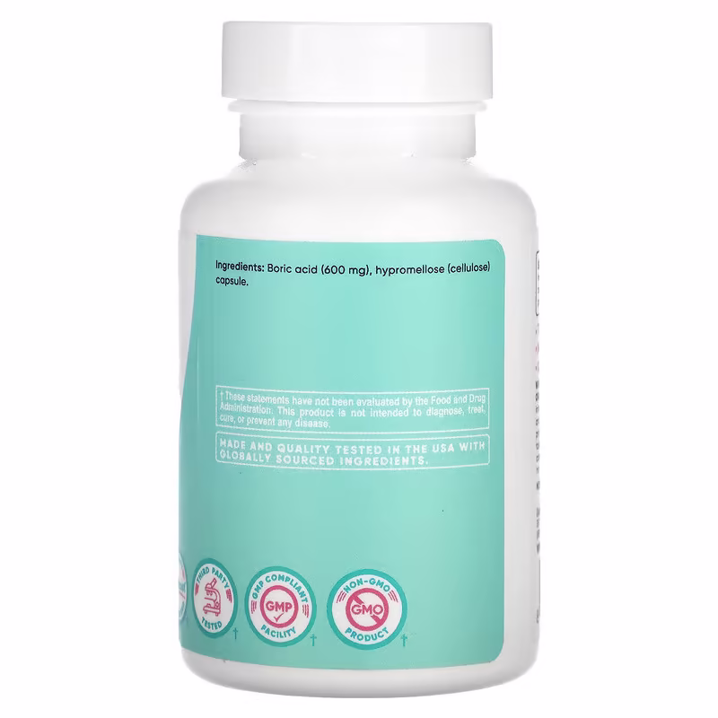 Nutricost, Women, Boric Acid, Vaginal Suppository, 600 mg, 30 capsules - Image 2