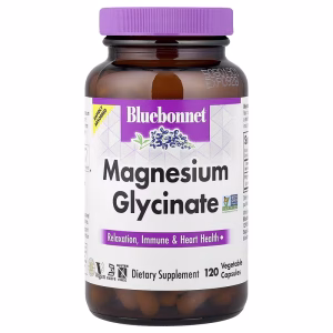 Bluebonnet Nutrition, Magnesium Glycinate, 120 Vegetable Capsules (100 mg per Capsule)