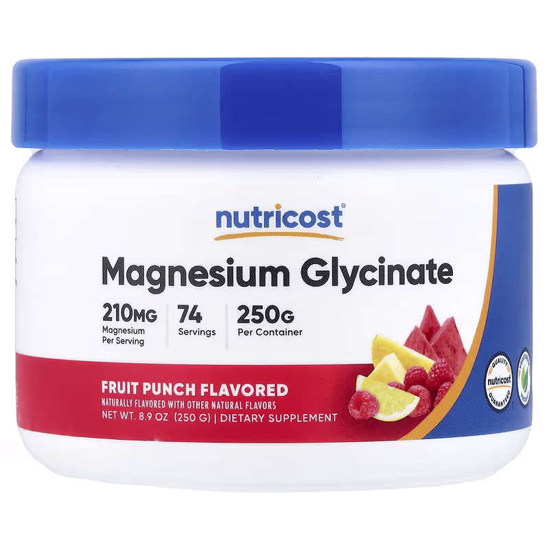 Nutricost, Magnesium Glycinate, Fruit Punch, 8.9 oz (250 g)