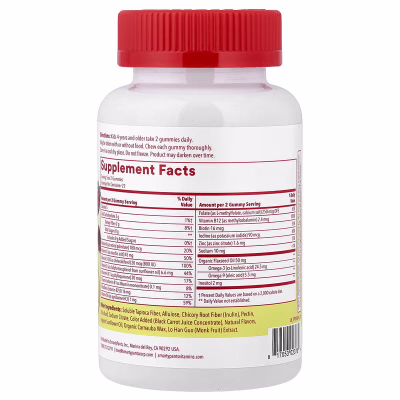 SmartyPants, Kids Multi & Omegas Gummies, Sugar Free, Strawberry Banana, 44 Gummies - Image 2