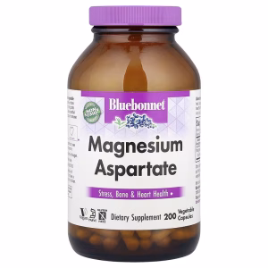 Bluebonnet Nutrition, Magnesium Aspartate, 200 Vegetable Capsules (200 mg per Capsule)
