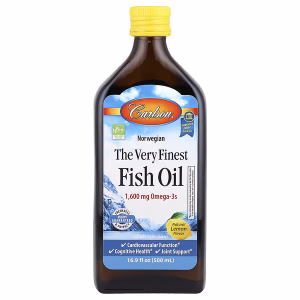 Carlson, Norwegian, The Very Finest Fish Oil, Natural Lemon, 16.9 fl oz (500 ml)