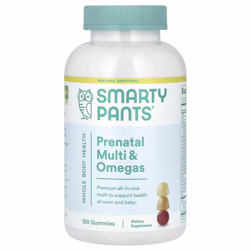 SmartyPants, Prenatal Multi & Omegas, Lemon, Orange and Strawberry Banana, 120 Gummies