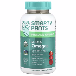 SmartyPants, Organic Prenatal Multi & Omegas, Grape, Blueberry & Mixed Berry, 120 Gummies