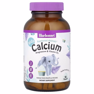 Bluebonnet Nutrition, Kids, Rainforest Animalz®, Calcium Magnesium & Vitamin D3, Vanilla Frosting, 90 Chewables