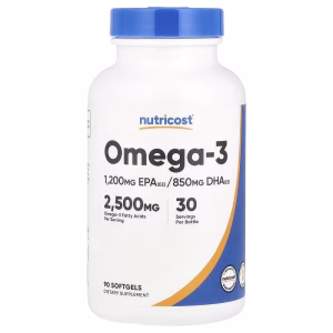 Nutricost, Omega-3, 90 Softgels (833 mg per Softgel)
