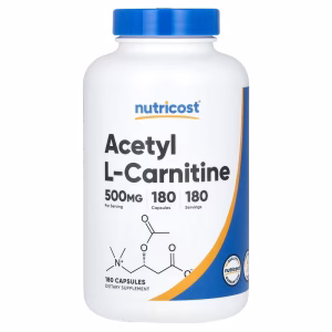 Nutricost, Acetyl L-Carnitine, 500 mg, 180 Capsules