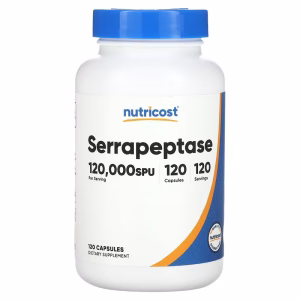 Nutricost, Serrapeptase, 60 mg (120,000 SPU), 120 Capsules
