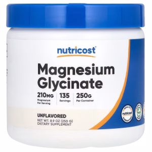 Nutricost, Magnesium Glycinate, Unflavoured, 8.9 oz (250 g)