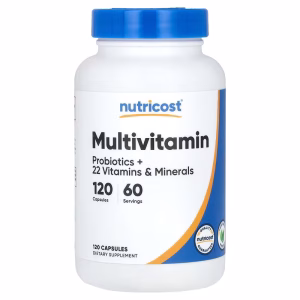 Nutricost, Multivitamin, Probiotics + 22 Vitamins & Minerals, 120 Capsules
