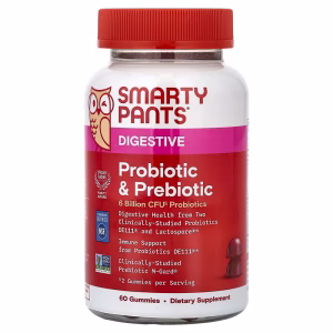 SmartyPants, Digestive, Probiotic & Prebiotic Gummies, Grape, 60 Gummies