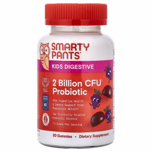 SmartyPants, Kids' Digestive Probiotic Gummies, Grape, 30 Gummies