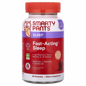 SmartyPants, Fast-Acting Sleep Gummies, For Adults Aged 18+, Blueberry Blackberry, 60 Gummies