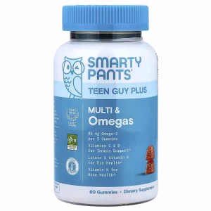 SmartyPants, Teen Guy Plus Multi & Omegas, Pineapple Orange, 60 Gummies