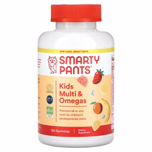 SmartyPants, Kids Multi & Omegas, Lemon, Orange, and Strawberry Banana, 120 Gummies