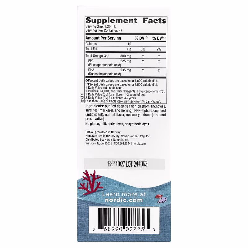 Nordic Naturals, Children's DHA™ Xtra, Ages 1-6, Great Berry Punch, 2 fl oz (60 ml) - Image 2