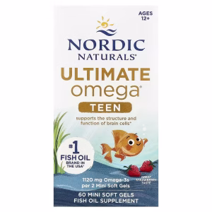Nordic Naturals, Teen, Ultimate Omega 2X, Ages 12+, Strawberry, 60 Mini Soft Gels