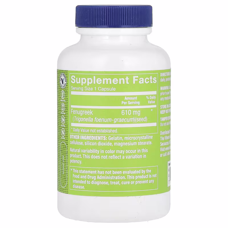 The Vitamin Shoppe, Fenugreek Seed, 610 mg, 100 Capsules - Image 2