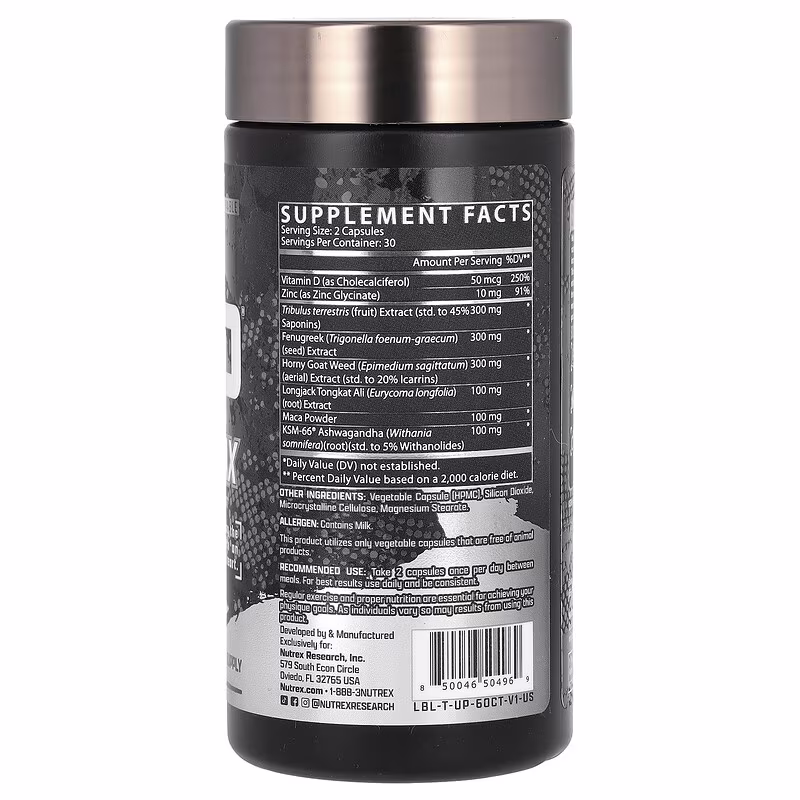 Nutrex Research, T-Up Max, 60 Capsules - Image 2