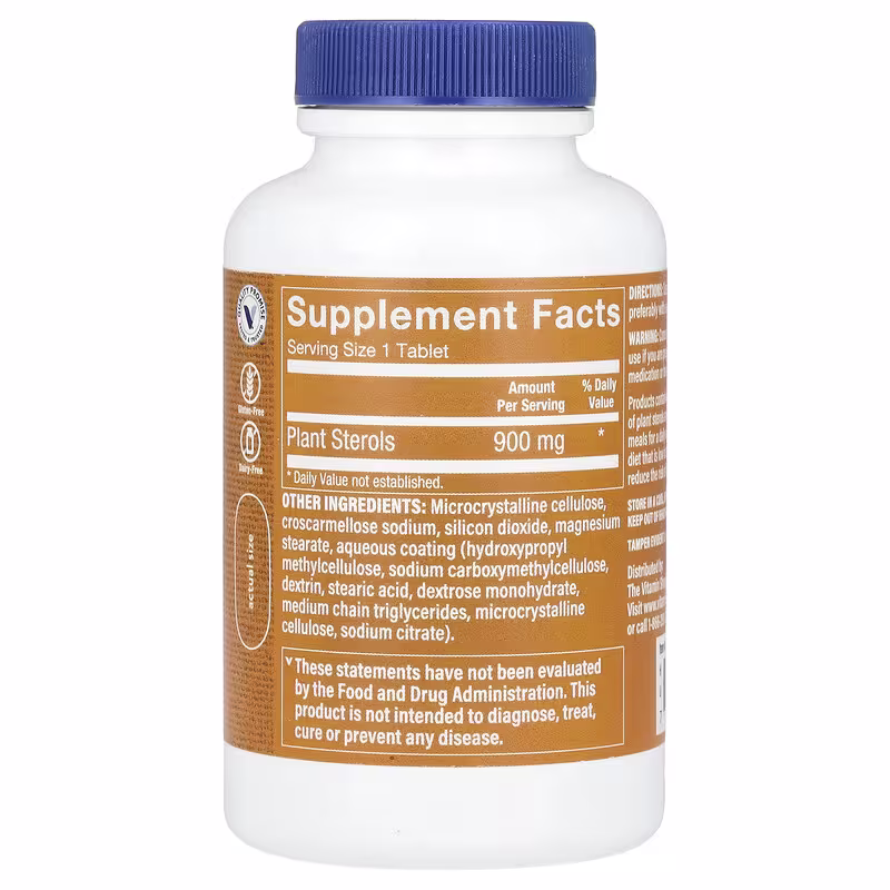 The Vitamin Shoppe, Super Phytosterols, 90 Tablets (900 mg per Tablet) - Image 2