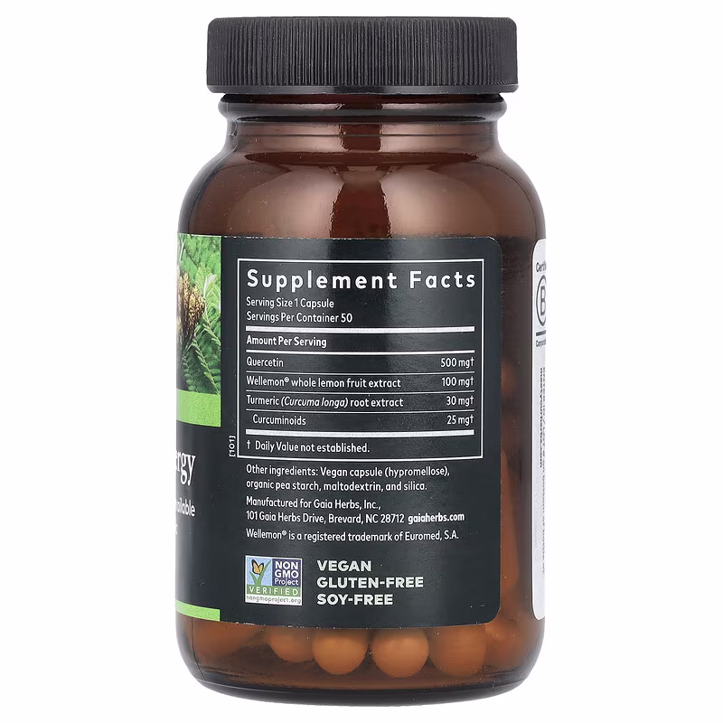 Gaia Herbs, Quercetin Synergy, 50 Vegan Capsules - Image 2