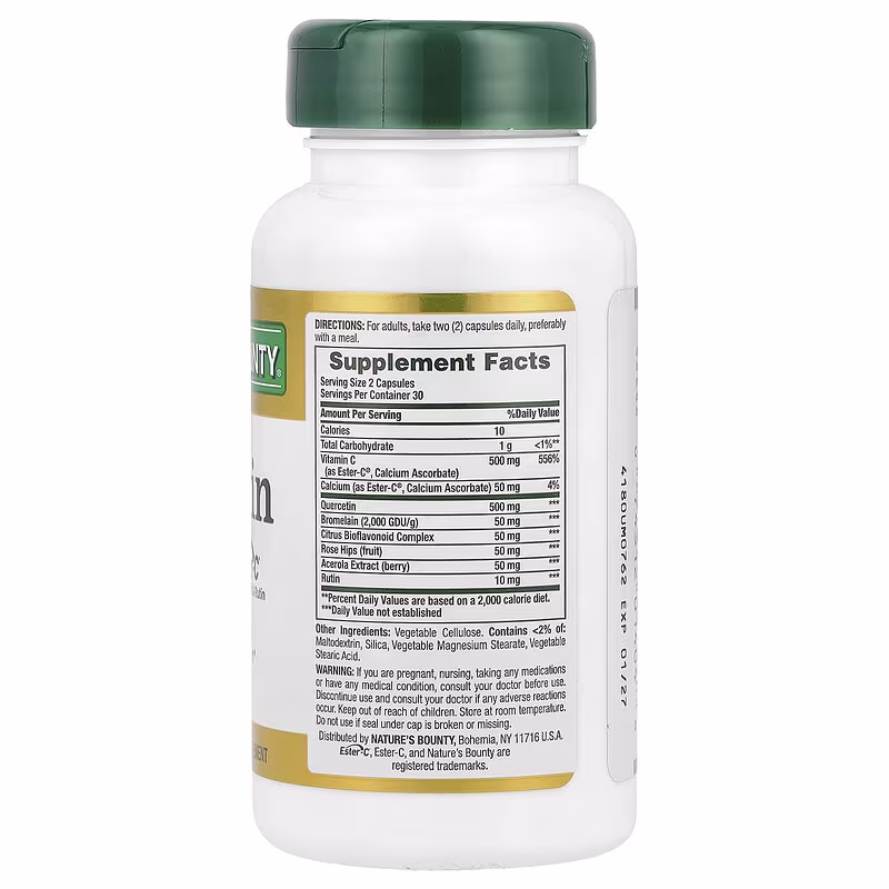 Nature's Bounty, Quercetin With Ester-C®, 60 Capsules - Image 2