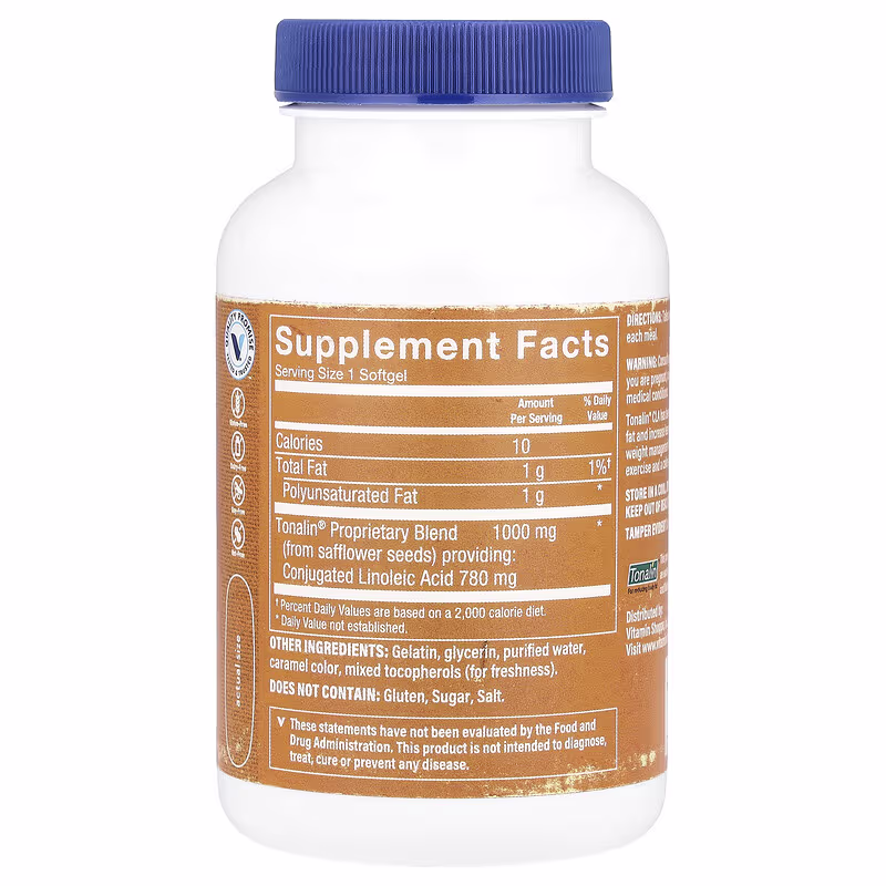 The Vitamin Shoppe, TonalinĀ® CLA, 1,000 mg, 90 Softgels - Image 2