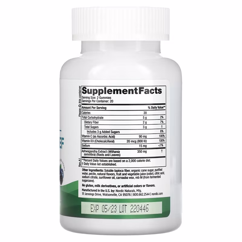 Nordic Naturals, Stress Relief Gummies, Mixed Berry, 40 Gummies - Image 2