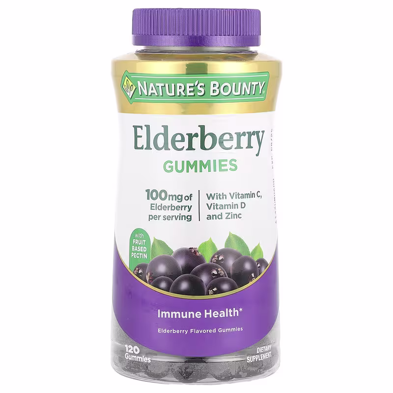 Nature's Bounty, Elderberry Gummies, 120 Gummies