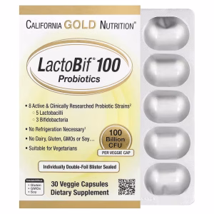 California Gold Nutrition, LactoBif® 100 Probiotics, 100 Billion CFU, 30 Veggie Capsules