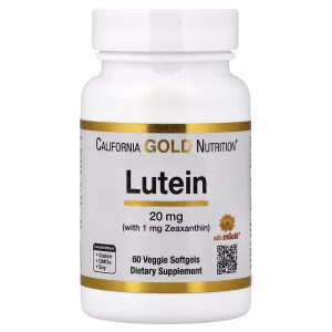 California Gold Nutrition, Lutein with Zeaxanthin from Marigold Extract, 60 Veggie Softgels