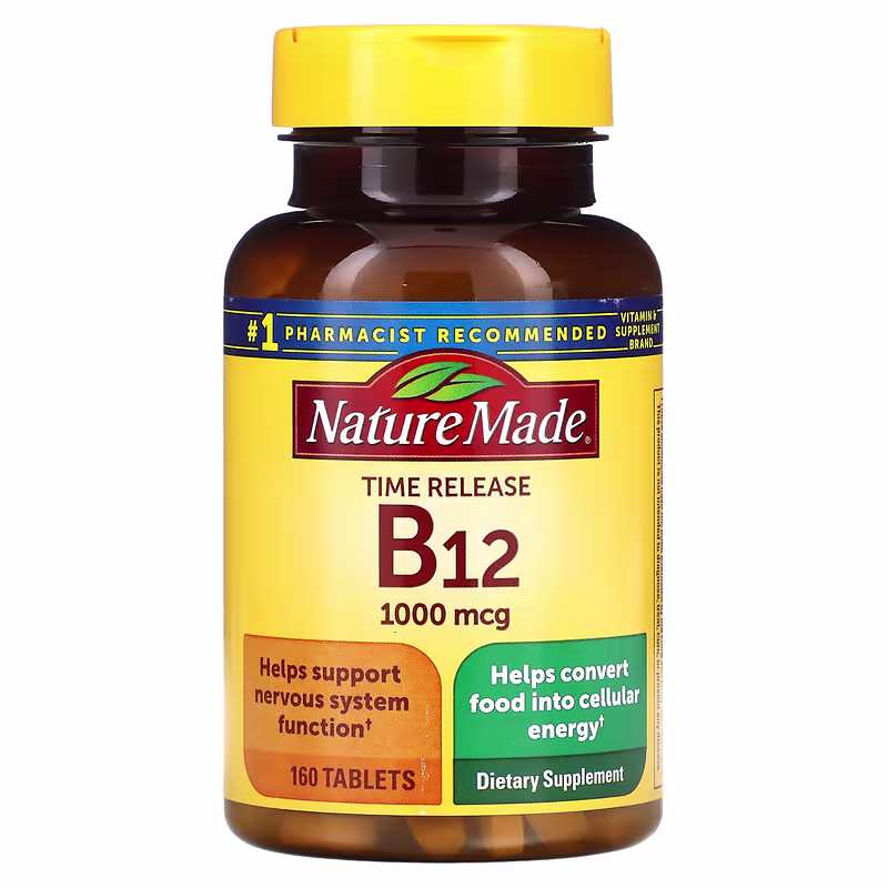 Nature Made, B12, Time Release, 1,000 mcg, 160 Tablets