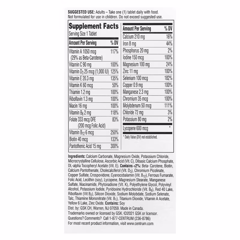 Centrum, Men Multivitamin, 65 Tablets - Image 3