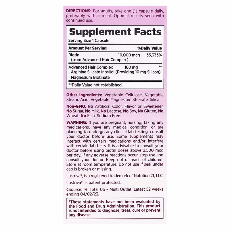 Nature's Bounty, Optimal Solutions®, Hair Growth, 30 Capsules - Image 3