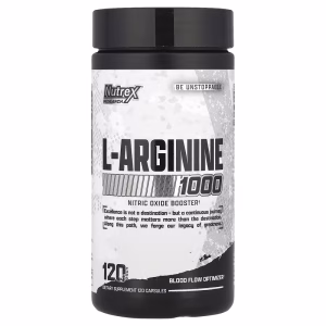 Nutrex Research, L-Arginine 1000, 120 Capsules (500 mg per Capsule)
