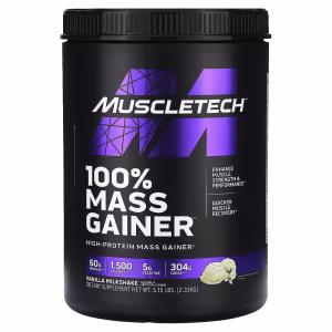 MuscleTech, 100% Mass Gainer™, Vanilla Milkshake, 5.15 lbs (2.33 kg)