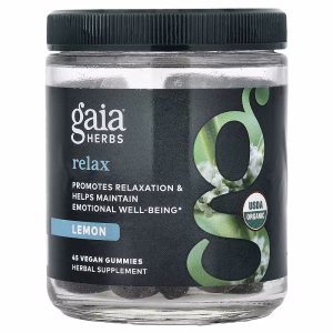 Gaia Herbs, Relax Gummies, Lemon, 45 Vegan Gummies