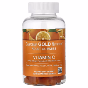 California Gold Nutrition, Vitamin C Gummies with Vitamin A from 100% Beta-Carotene, 90 Vegetarian Gummies