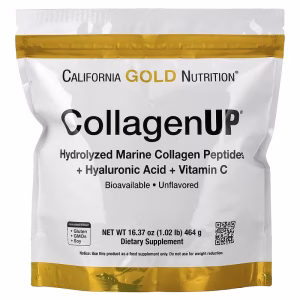 California Gold Nutrition, CollagenUP®, Hydrolyzed Marine Collagen Peptides with Hyaluronic Acid and Vitamin C, Unflavored, 1.02 lb (464 g)