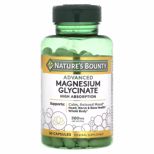 Nature's Bounty, Advanced Magnesium Glycinate, High Absorption, 90 Capsules (120 mg per Capsule)