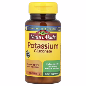 Nature Made, Potassium Gluconate, 90 mg, 100 Tablets