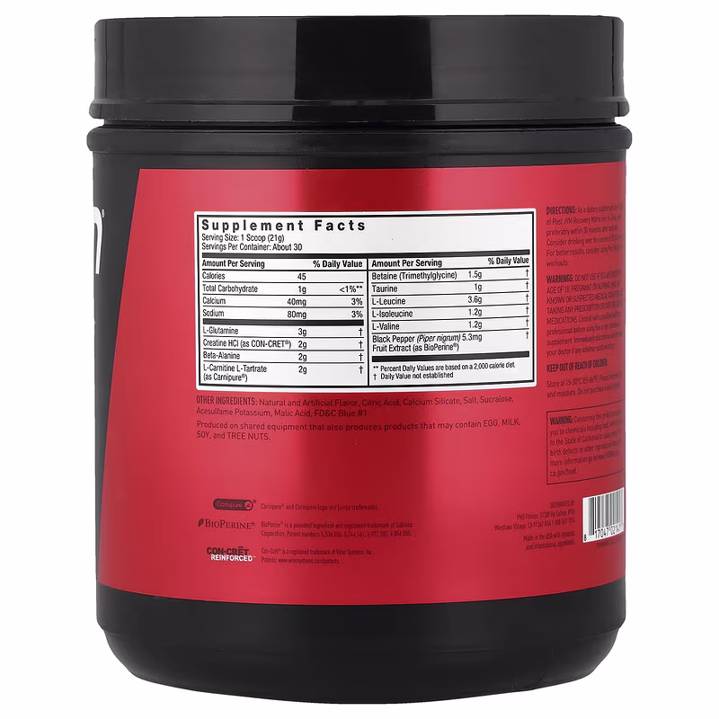 JYM Supplement Science, Post JYM®, BCAAs + Recovery Matrix, Blue Artic Freeze, 1.4 lbs (630 g) - Image 2