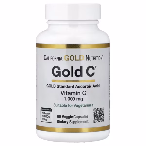 California Gold Nutrition, Gold C®, USP Grade Vitamin C, 1,000 mg, 60 Veggie Capsules