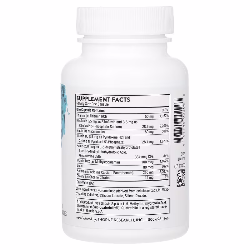 Thorne, Stress B-Complex, 60 Capsules - Image 2