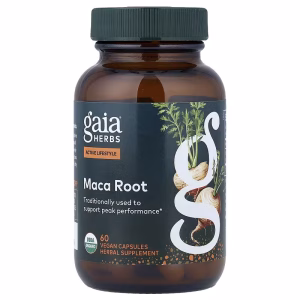 Gaia Herbs, Maca Root, 60 Vegan Capsules (500 mg per Capsule)