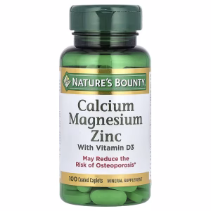 Nature's Bounty, Calcium Magnesium Zinc with Vitamin D3, 100 Coated Caplets