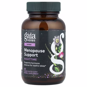 Gaia Herbs, Women, Menopause Support, Nighttime, 60 Liquid Phyto-Caps®