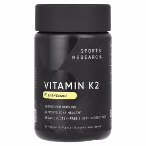 Sports Research, Vitamin K2, Plant-Based, 100 mcg, 60 Veggie Softgels