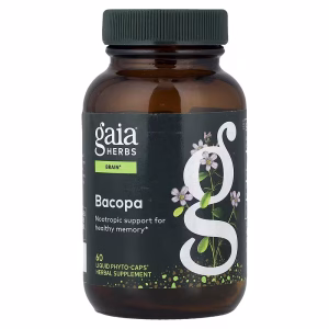 Gaia Herbs, Bacopa, 60 Liquid Phyto-Caps® (350 mg Per cap)