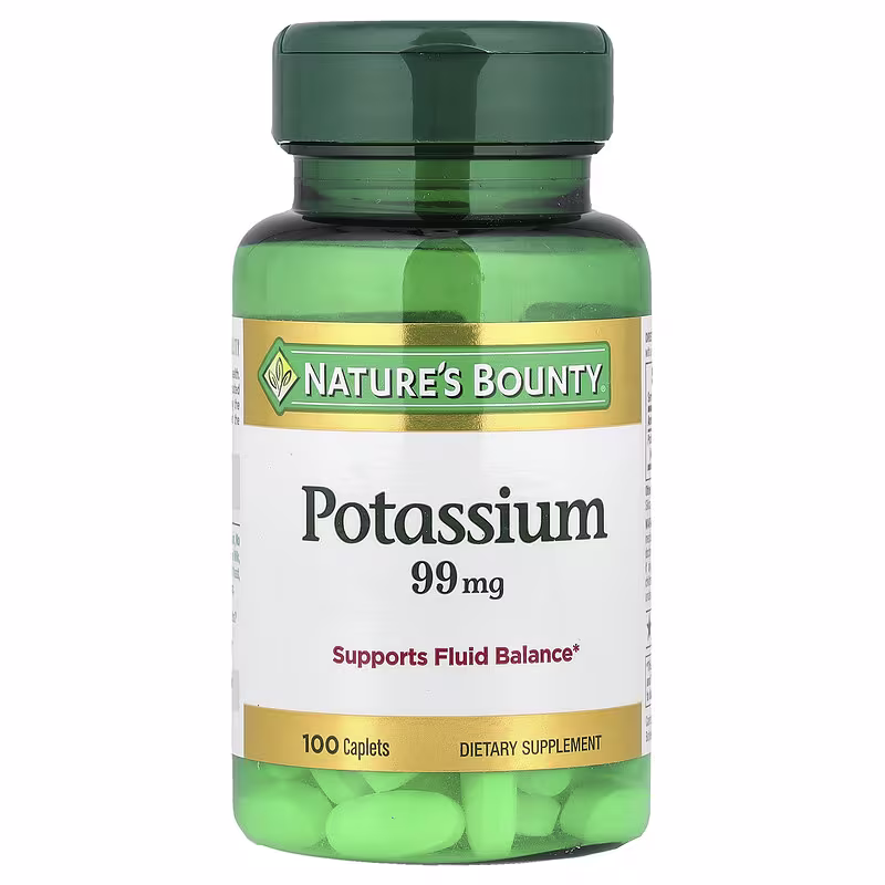 Nature's Bounty, Potassium, 99 mg, 100 Caplets
